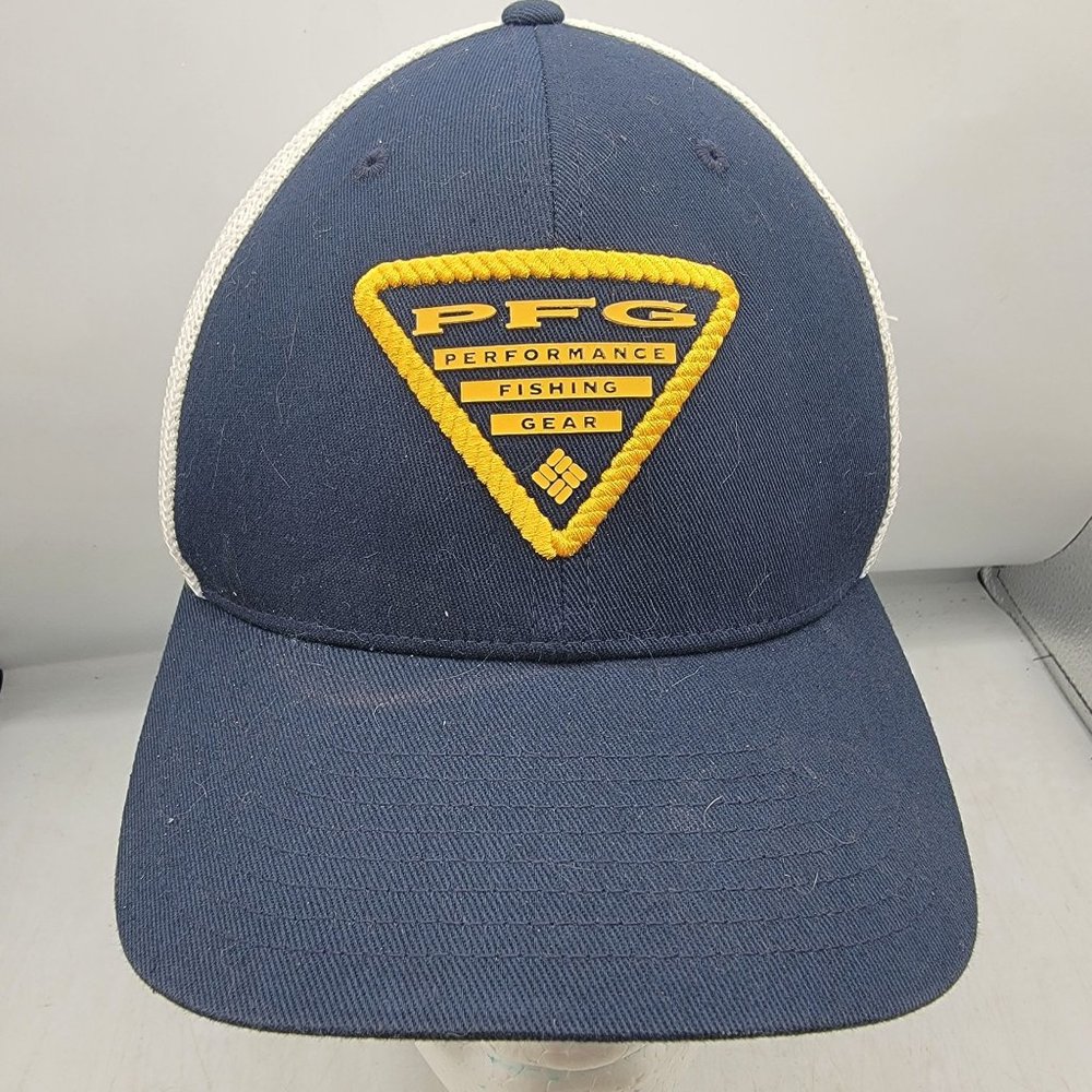 Columbia PFG Blue L XL Fitted Hat Cap Lightweight Casual Fishing Outdoors